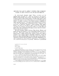 No Law to Apply”: Uniting the Current Court in the Context of Apa Reviewability
