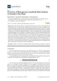 Overview of Retrogressive Landslide Risk Analysis in Sensitive Clay Slope
