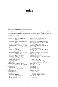 Page Numbers in Bold Indicate Main Discussions. This Index Has Not Been Updated to Reflect Any New Entries Or Changes That Resul