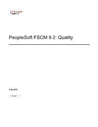 Peoplesoft Quality