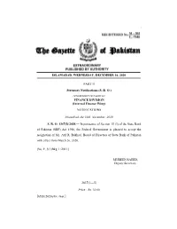 S.R.O. No.../2011.In Exercise of Powers Conferred Under Sub.Section