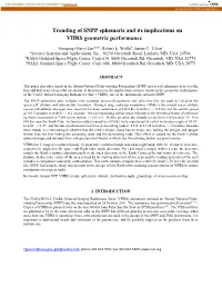 Trending of SNPP Ephemeris and Its Implications on VIIRS Geometric Performance