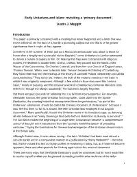 Early Unitarians and Islam: Revisiting a ‘Primary Document’