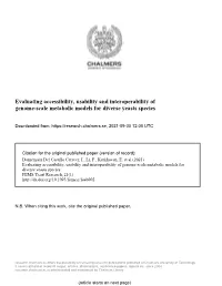 Evaluating Accessibility, Usability and Interoperability of Genome-Scale Metabolic Models for Diverse Yeasts Species