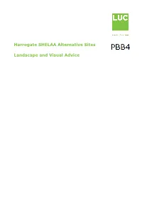 Harrogate SHELAA Alternative Sites Landscape and Visual Advice