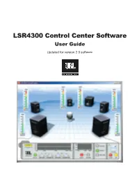 LSR4300 Control Center Software User Guide