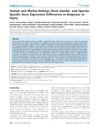 Specific Gene Expression Differences in Response to Injury