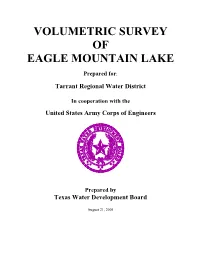 Volumetric Survey of Eagle Mountain Lake Between April 18 and April 26, 2000