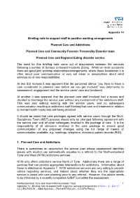 Briefing Note to Support Staff in Positive Working Arrangements