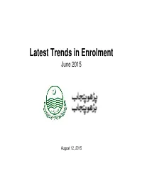 Latest Trends in Enrolment June 2015