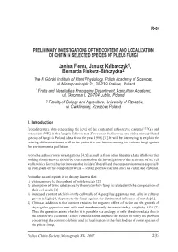 Preliminary Investigations of the Content And