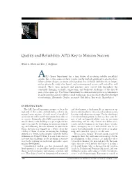Quality and Reliability: APL's Key to Mission Success