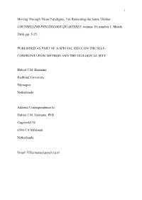 Trait Psychology, Self-Confrontation, and the Dialogical Self