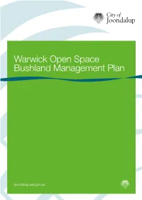 Warwick Open Space Bushland Management Plan