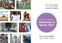 Diocese of Salisbury Statement of Needs [Jun 2021]