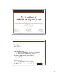 Powers of Appointment