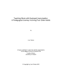 Teaching Music with Keyboard Improvisation: a Pedagogical Journey Involving Four Older Adults