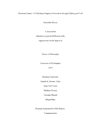 A Field-Based Inquiry of Innovation Through Making and Craft