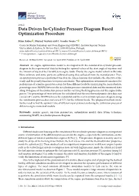 Data Driven In-Cylinder Pressure Diagram Based Optimization Procedure