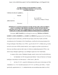 Defendant's Motion for Disclosure of FISA-Related Material and To