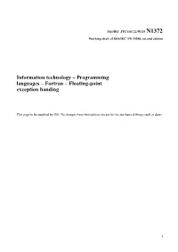 Floating-Point Exception Handing