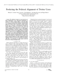 Predicting the Political Alignment of Twitter Users