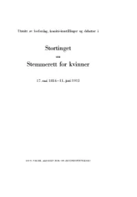 Stortinget Stemmerett for Kvinner