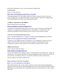 Information and Resources from Non-Governmental Organizations
