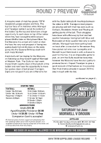 Live Call 99.5 Round 7 Preview