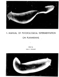Manual of Experimentation in Planaria