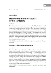 Metaphors in the Discourse of the National