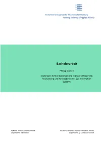 Skalierbare Echtzeitverarbeitung Mit Spark Streaming: Realisierung Und Konzeption Eines Car Information Systems