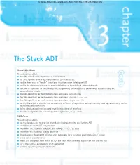 The Stack ADT