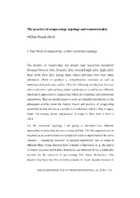 Typology and Transtextuality Willem Strank