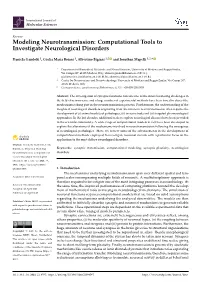Computational Tools to Investigate Neurological Disorders