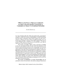 Personal Conversion and the Construction of Community in Outport Newfoundland Methodism