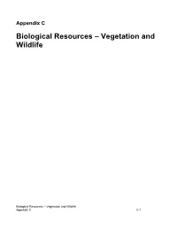 Appendix C Biological Resources – Vegetation and Wildlife