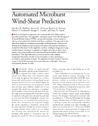 Automated Microburst Wind-Shear Prediction Automated Microburst Wind-Shear Prediction