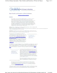 Basic Genetics and Genomics: a Primer for Nurses Page 1 of 11