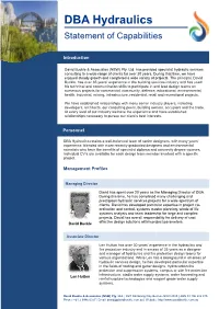 DBA Capability Statement