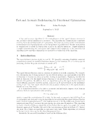 Fast and Accurate Redistancing by Directional Optimization