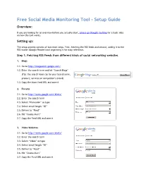 Free Social Media Monitoring Tool ² Setup Guide