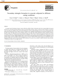 Secondary Ettringite Formation in Concrete Subjected to Different Curing Conditions
