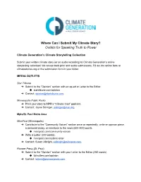 Where Can I Submit My Climate Story? Outlets for Speaking Truth to Power