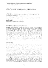 Effect of Geotextiles on the Compaction Properties of Soils