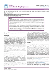 Hallucinogen Persisting Perception Disorder