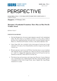 Myanmar's Presidential Transition