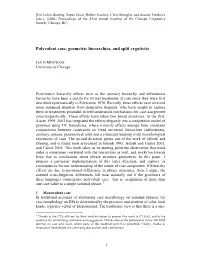 Polyvalent Case, Geometric Hierarchies, and Split Ergativity