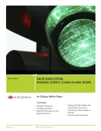S&Op Execution