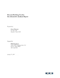 Hoonah Berthing Facility Site Alternative Analysis Report